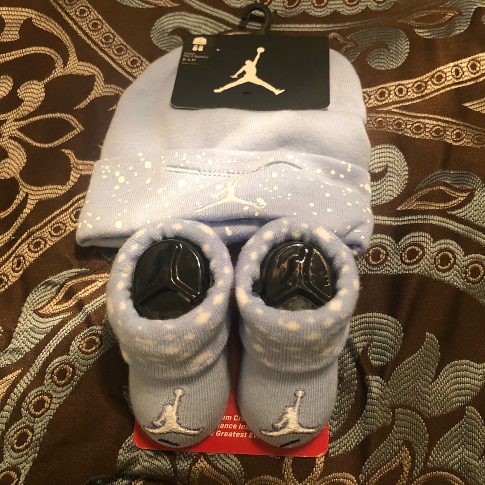 Jordan hat, and booties